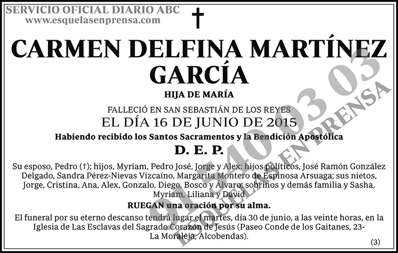 Carmen Delfina Martínez